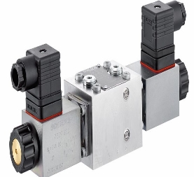 換向座閥，直動式，帶電磁鐵操縱 SEC 6